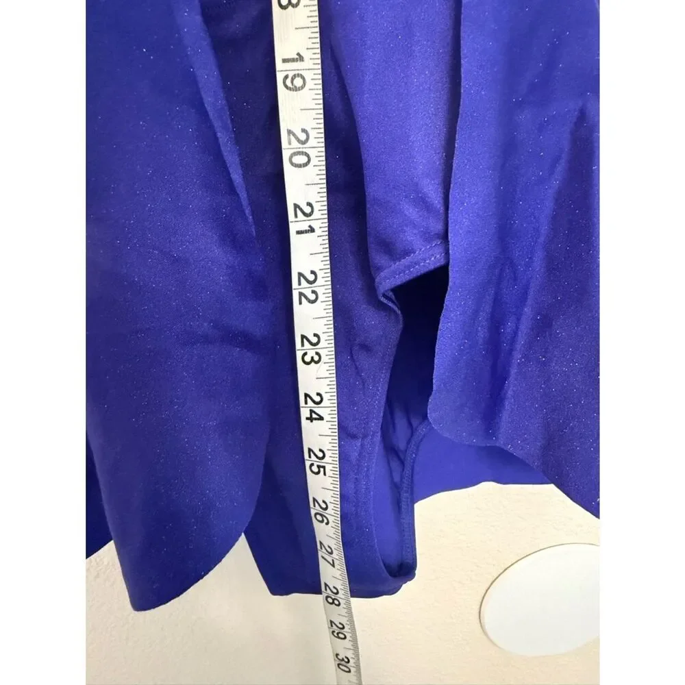 WEISSMAN solo custom Dance blue Costume Galaxy Sweetheart Bustle Dress D11554 MA